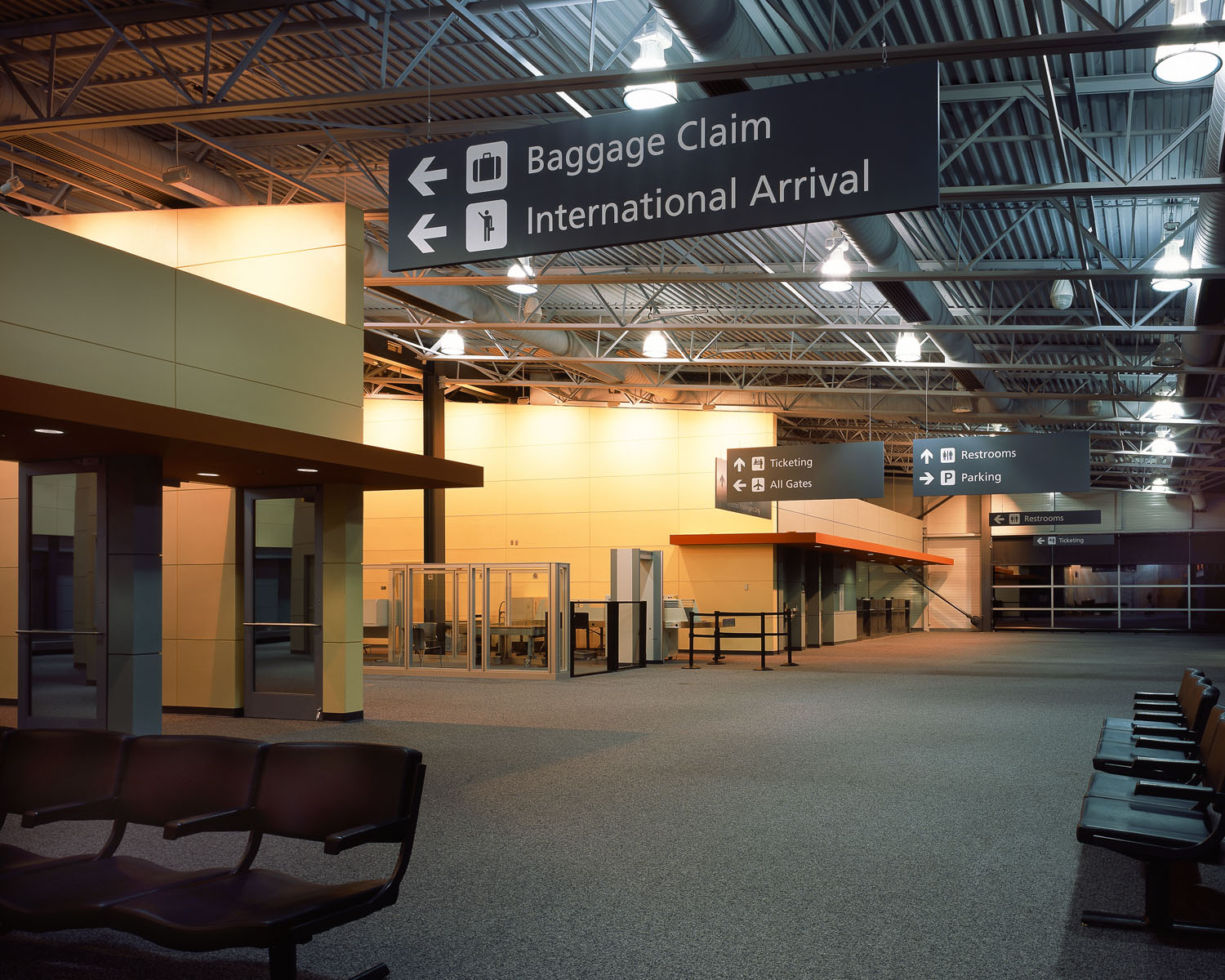 Terminal of SCB's Rickenbacker International Airport. Architecture. Aviation.