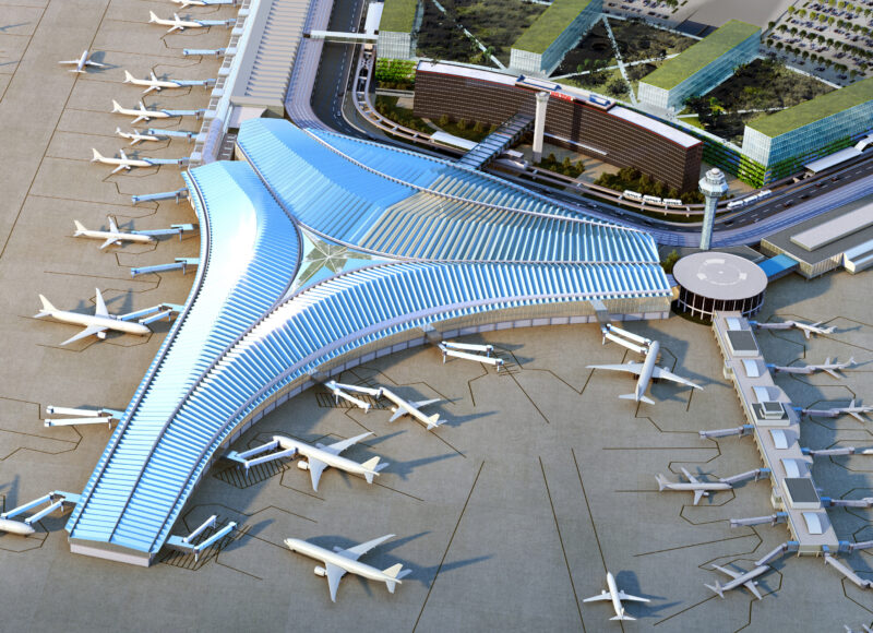 SCB's O'Hare Global Terminal. Architecture. Aviation