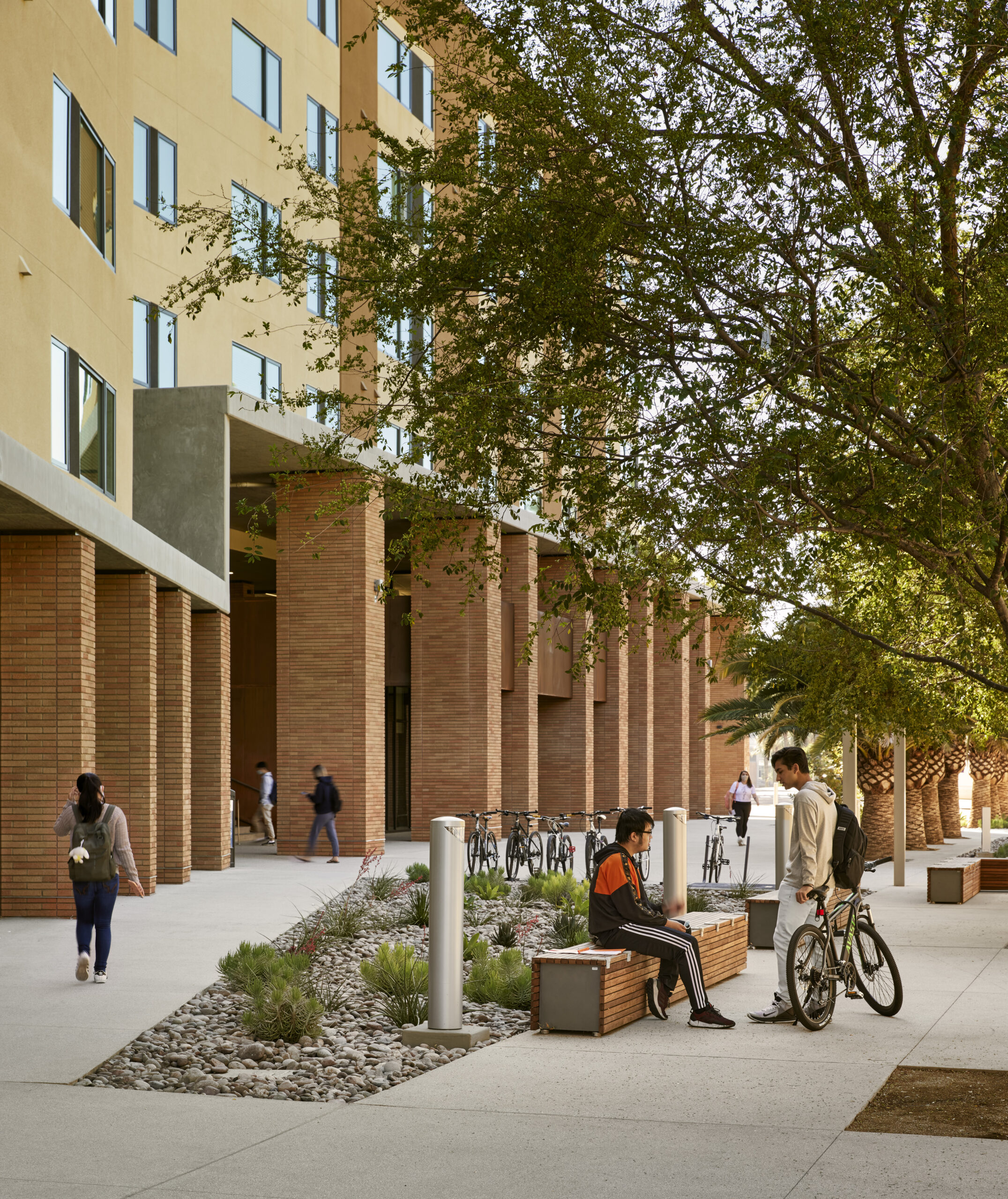 Paseo at SCB's North District. Architecture. Campus Environments. Campus Life. Student Residential.