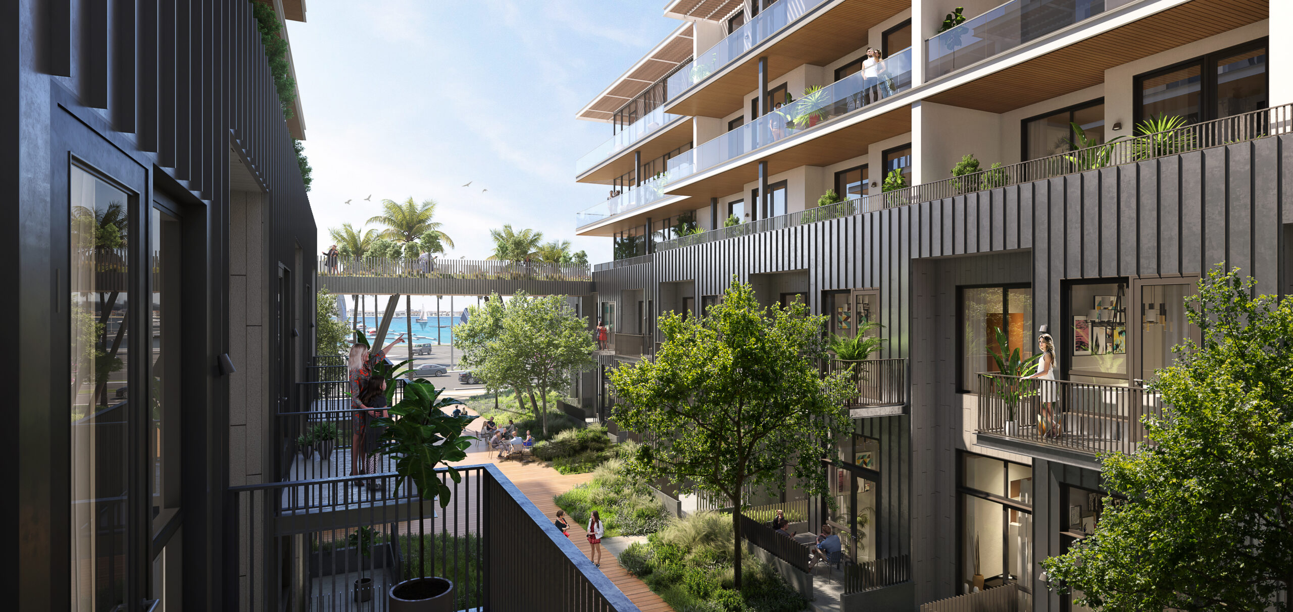 Courtyard at SCB's Marina Shores. Architecture. Residential. Planning and Urban Design. Urban Design.
