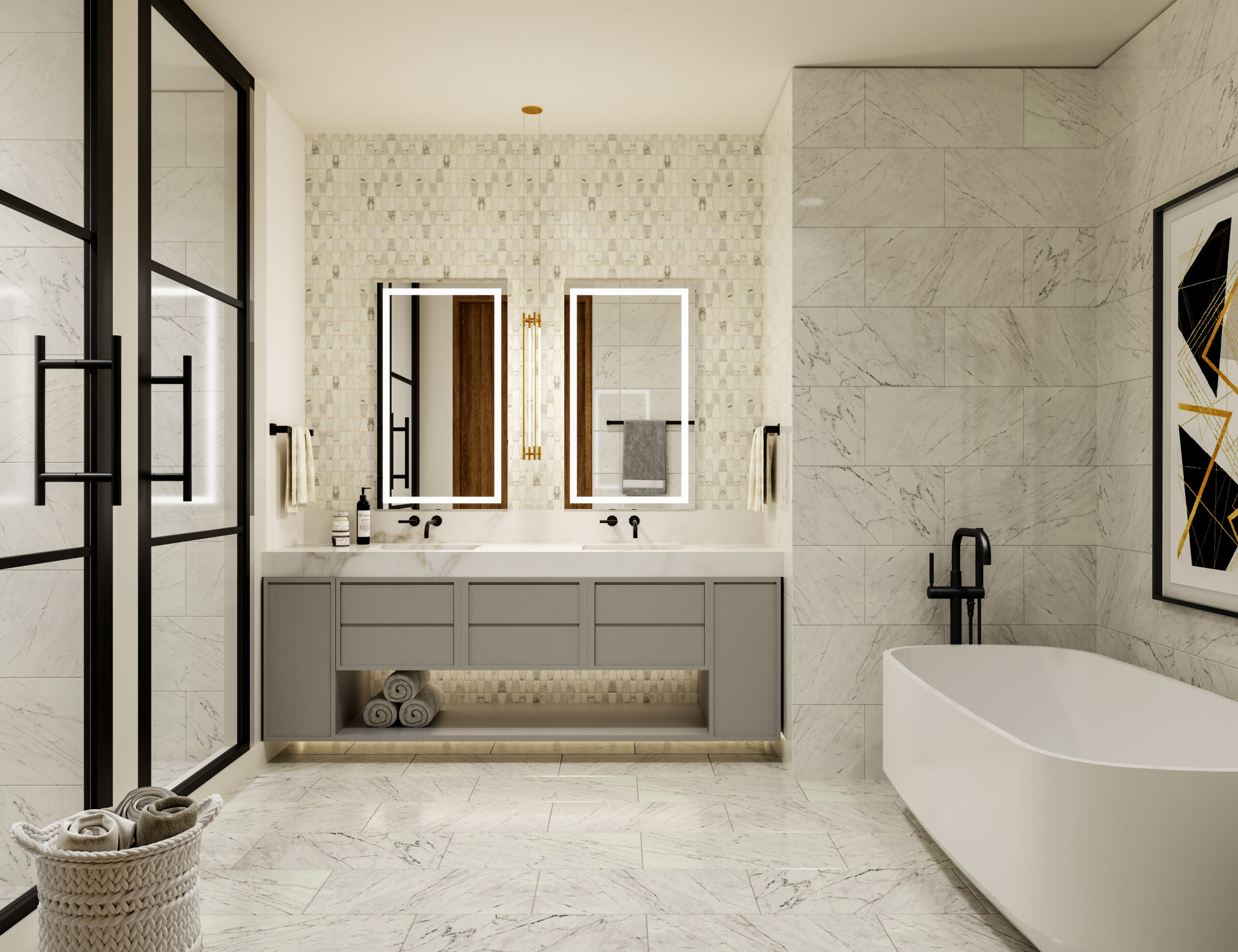 Bathroom in SCB's Momad. Interior Design. Luxury Residential.
