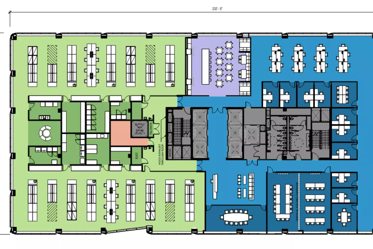 Floor plan of SCB's 320 North Sangamon. Architecture. Science. Technology.